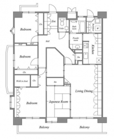 ルクレ川口イーストの間取り図