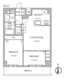 ドゥーエ南千住の間取り図