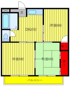 大野ハイツの間取り図