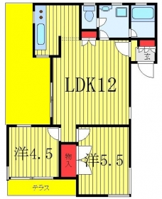 亀谷マンションの間取り図