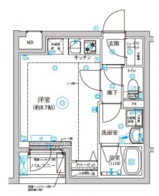 ベルシードステアーアルファ西日暮里の間取り図