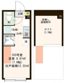 USTAR ESTATE東十条の間取り図