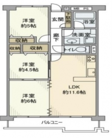 フジタ川口マンションの間取り図