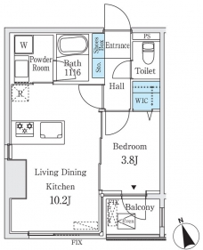 コージーコート谷中の間取り図