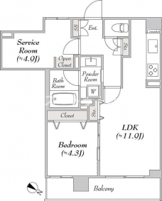ルミーク文京千石の間取り図