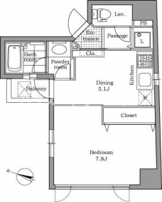 レジディア文京千石の間取り図