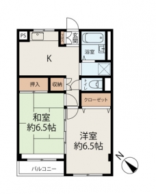 富士美ハイツの間取り図