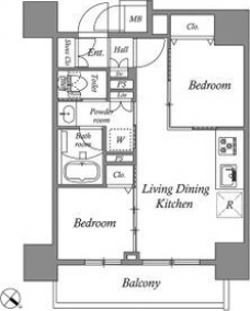 コスモグラシア板橋区役所前の間取り図