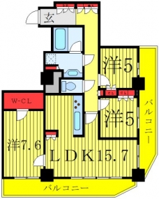 グローリオタワー巣鴨の間取り図