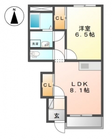 メイプルコート仲道の間取り図