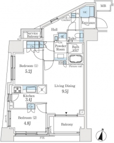 ブランズ文京白山一丁目の間取り図