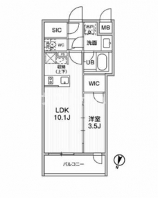 シーズンフラッツ新大塚の間取り図