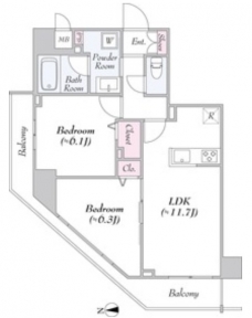 ＵＲＢＡＮＬＩＮＫときわ台の間取り図
