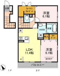 メゾンアイリスの間取り図