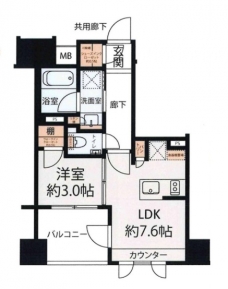 プレミアムレジデンス町屋の間取り図