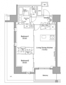 ザ・パークハビオ滝野川の間取り図