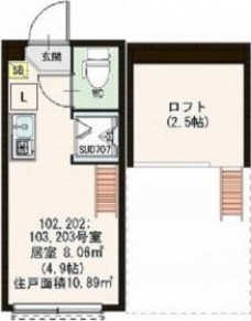 ハーモニーテラス小豆沢Ⅱの間取り図