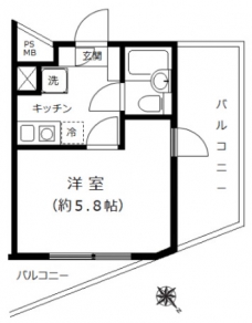 カーサプリマの間取り図