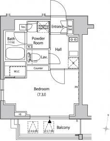 カーサスプレンディッド麹町の間取り図