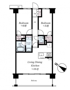GENOVIA隅田川east skygardenの間取り図