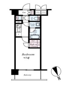 ハーモニーレジデンス東京アーバンスクエア♯002の間取り図