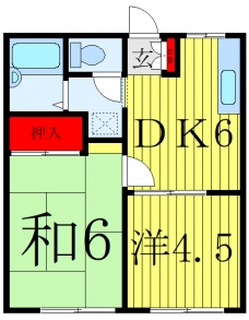 川口ハイムの間取り図