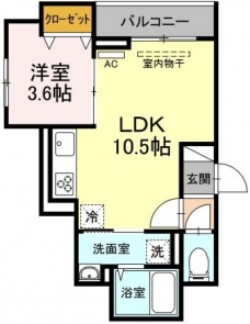 アナシエ神谷の間取り図