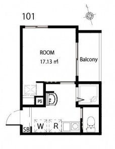 MELDIA南浦和Ⅳの間取り図