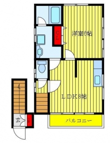 コーポ西の間取り図