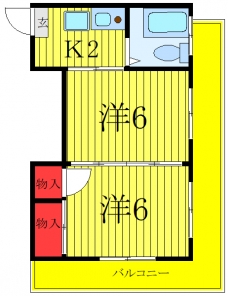 大島マンションの間取り図