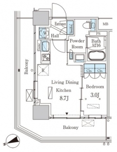 パークアクシス大塚ステーションゲートタワーの間取り図