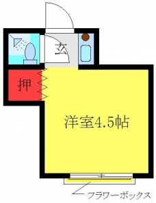 山岸マンションBの間取り図