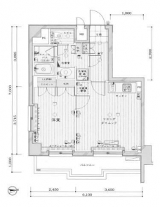 ルーブル飯田橋の間取り図