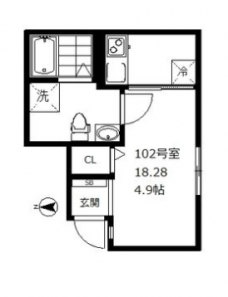 シングィン池袋の間取り図