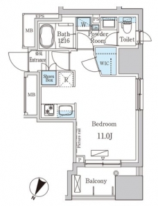 パークアクシス小伝馬町の間取り図