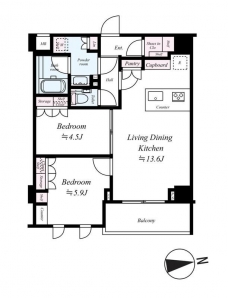クレヴィスタ浮間舟渡の間取り図