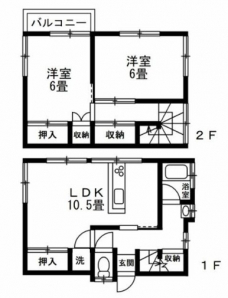 板橋区西台2丁目戸建A棟の間取り図