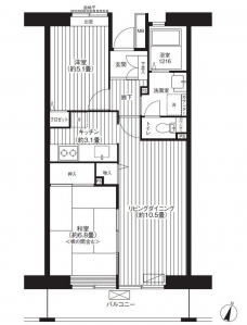 コーポレート浦和中島２号棟の間取り図
