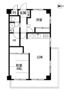 リス・ブラン・ド舟渡の間取り図
