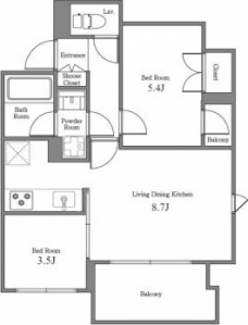 N-flats小台の間取り図