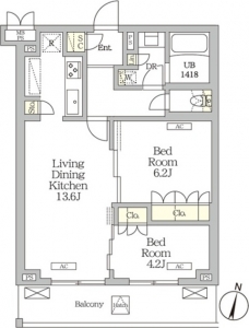 ミレーネ滝野川の間取り図