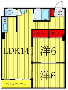 升本マンションの間取り図