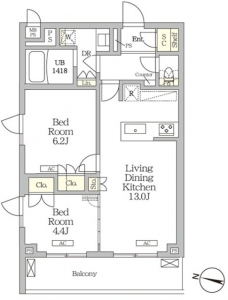 ミレーネ滝野川の間取り図