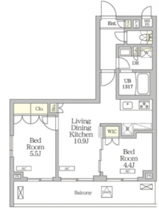 ミレーネ滝野川の間取り図