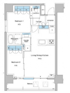 ルフォンプログレ志村坂上の間取り図