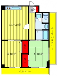 フクロク・ハイマンション2号館の間取り図