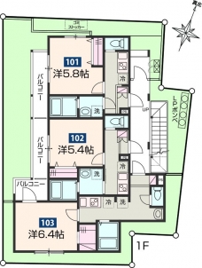 MELDIA大宮桜木町Ⅰの間取り図