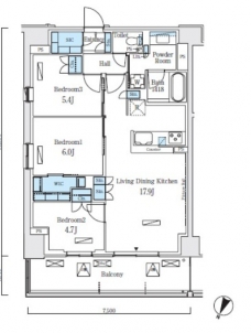 ロイヤルパークス赤羽ノースの間取り図