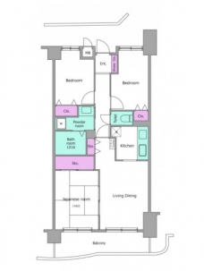 ビエラコート武蔵浦和の間取り図
