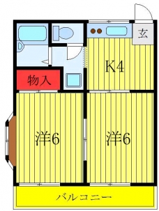 第1河村ハイツの間取り図